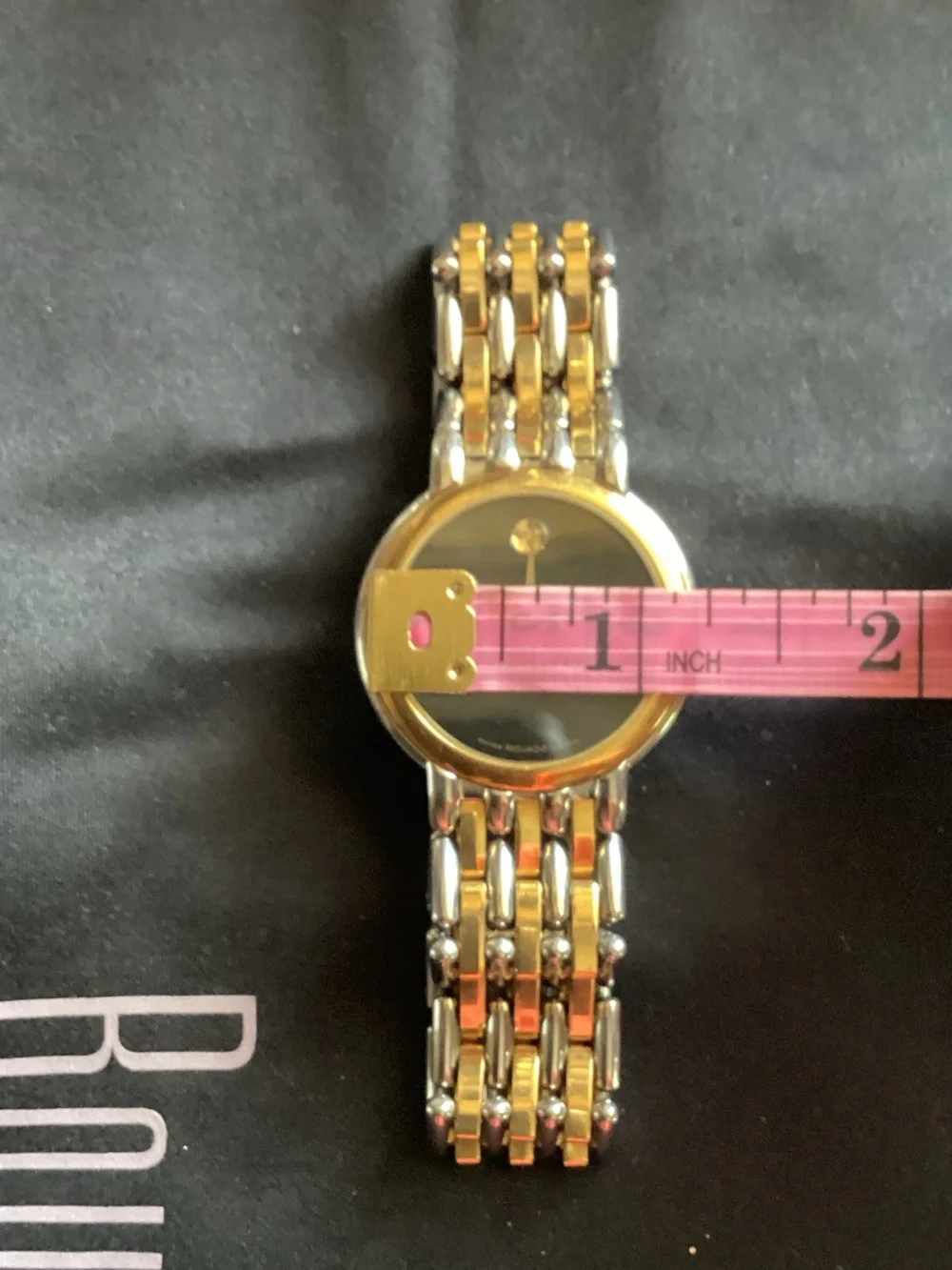 Movado Two-Tone Black Dial Dress Watch